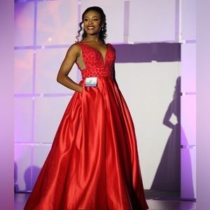 Red Satin Dress/Gown